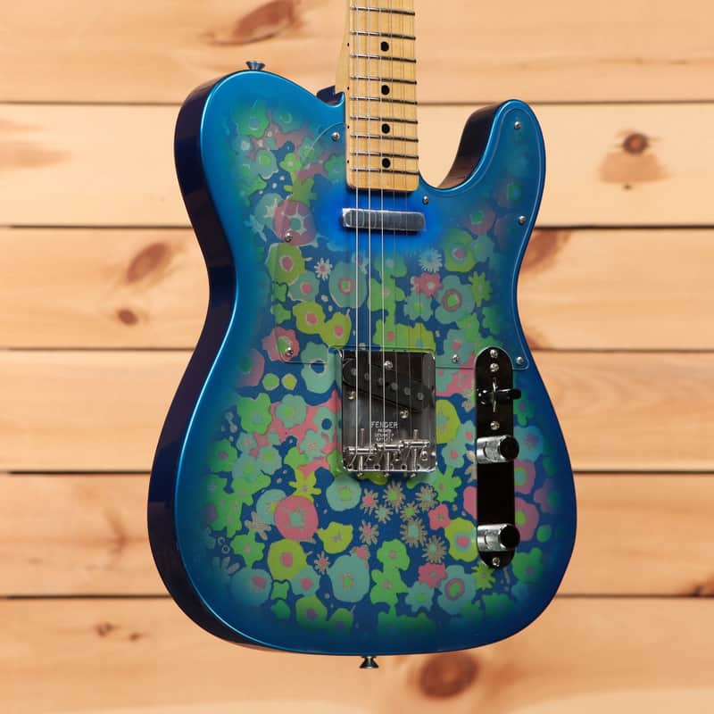 Fender Custom Shop Vintage Custom 1968 Blue Flower Telecaster NOS - Aged Blue Floral - R140270 - PLEK'd image 1
