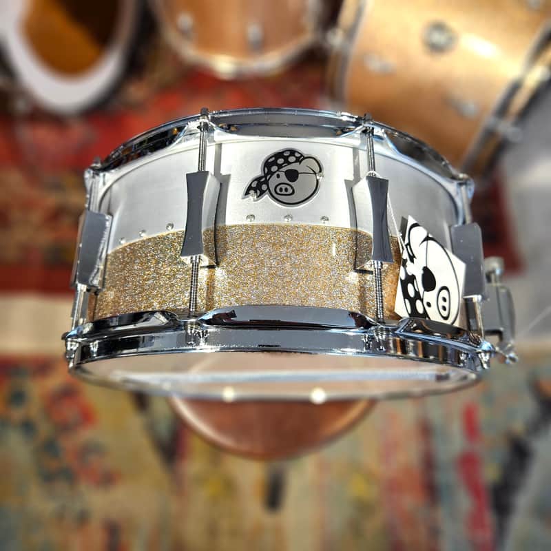 Pork Pie 14x6.5" Aluminum/Maple Hybrid - Champagne Sparkle image 1