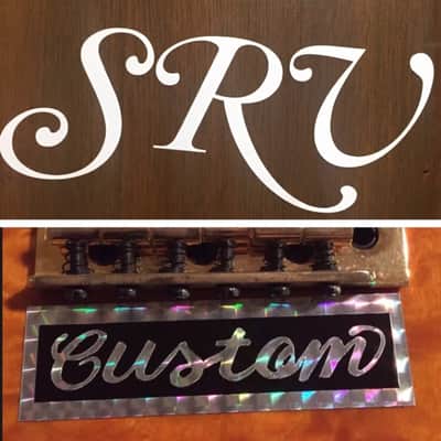 SRV White Script and Custom Decal Set image 1