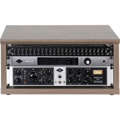 Gator Elite Furniture Series 4U Desktop Studio Rack in Driftwood Grey Finish image 2