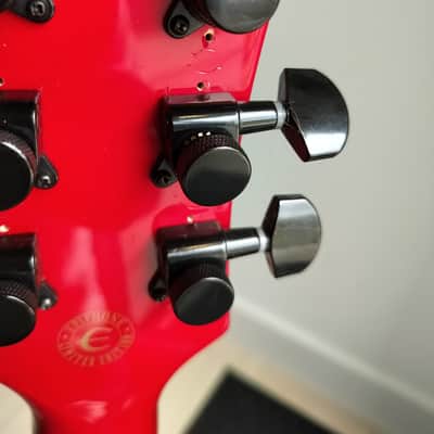 Epiphone Les Paul Classic Quilt Top 2001 - Trans Red w/ black hardware image 21