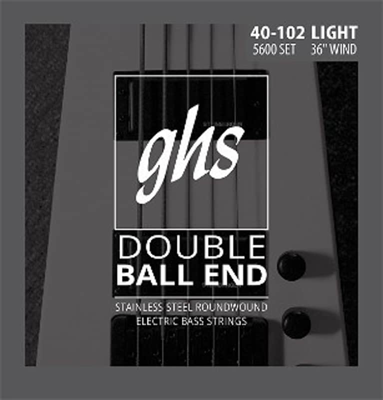 GHS - 5600 - Super Steels - Double Ball End Bass Guitar String Set - Light - .040-.102 (5600) image 1