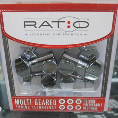 Graph Tech PRN-2411-C0 Ratio-Tuned 2-Pin Contemporary Acoustic Guitar Tuning Machine Heads - 3x3