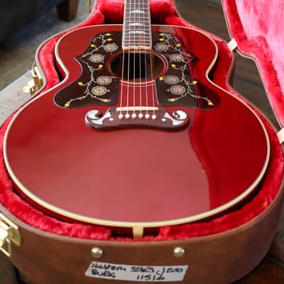 Gibson Custom Shop SJ-200 - Norman's Rare Guitars Exclusive - "Western Stars" Double Pickguard 2024 - Burgundy / Red Gloss image 3