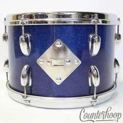 *Slingerland 20,12,14" Modern Jazz Radio King Drum Set Blue Sparkle Vintage 60s* image 14