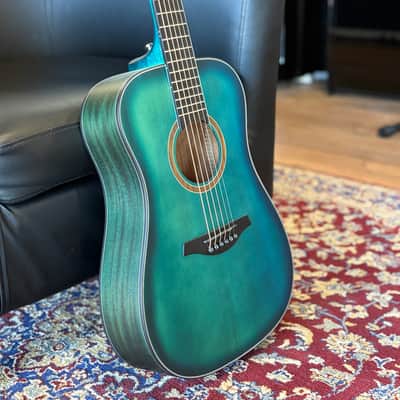 Jay Turser JTA53 3/4 Acoustic Guitar - Blackwood Fingerboard, Satin Blue image 3