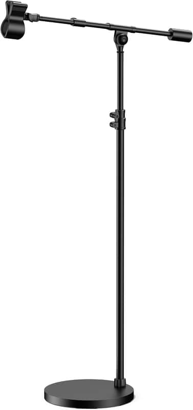 Mic Stand, Max Height 82.28" Microphone Stand Floor Detachable Boom Mic Arm Stands with Weighted Base for Blue Yeti HyperX QuadCast Shure SM58 Samson Q2U Fifine K669B Singing Stage image 1