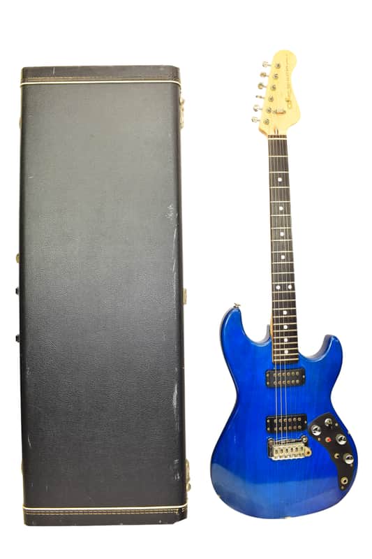 Vintage 1980's G&L F-100 Series II Electric Guitar, Transparent Blue w/ Case image 1