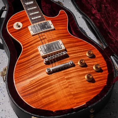2002 Gibson Custom Shop Les Paul Class 5 - Rare Tangerine Burst 5A Top w/ Receipt & COA image 3