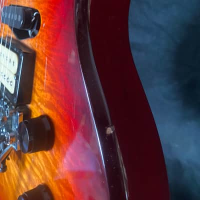 Hamer Steve Stevens model 1986 Cherry sunburst- quilted maple top image 5