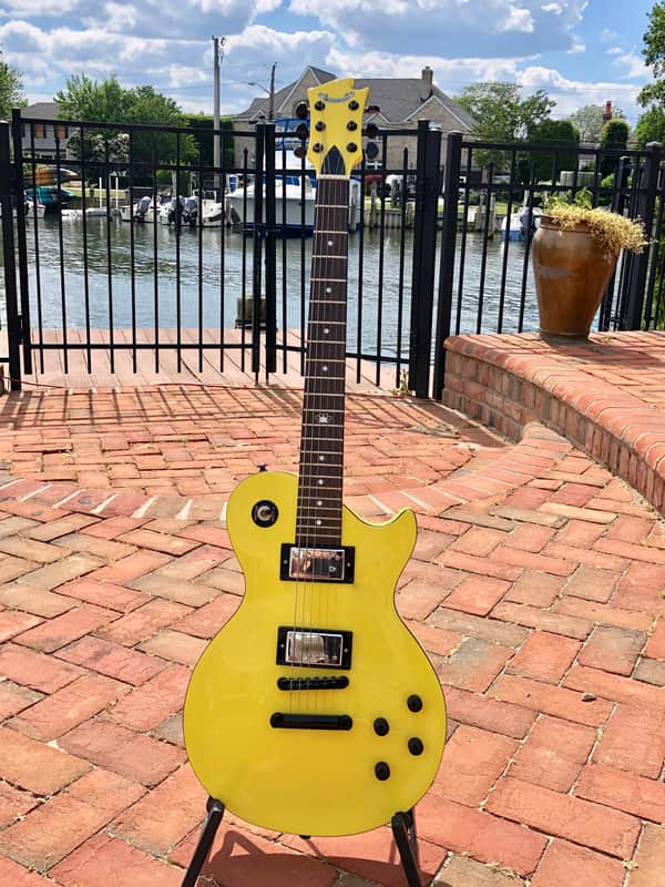 Hard Luck Kings Bossman HLK Kustom Series Yellow Les Paul STYLE USA Single Cut Elec Guitar image 1