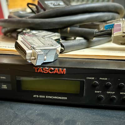 TASCAM ATS-500 Synchronizer COMPLETE KIT - Ultra-Rare Accessory 2 Cables, Original Manual & PS-P2 PSU - Turnkey Dual Tape Sync Setup! image 1