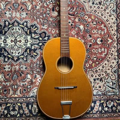 Rare Klira Parlor Guitar Calypso/Triumphator JUNIOR 1960s - Gold/Copper image 3