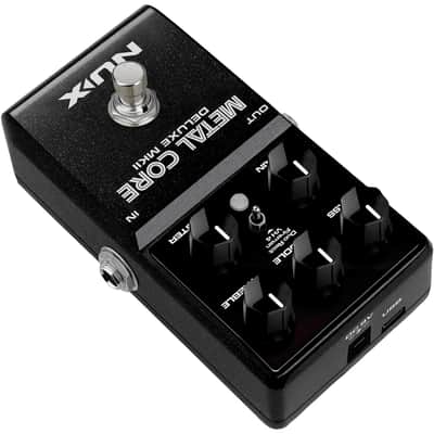 NuX Metal Core Deluxe MKII Hi-Gain Distortion Guitar Effect Pedal for Acoustic Guitars and Bass Guitars, Black image 5