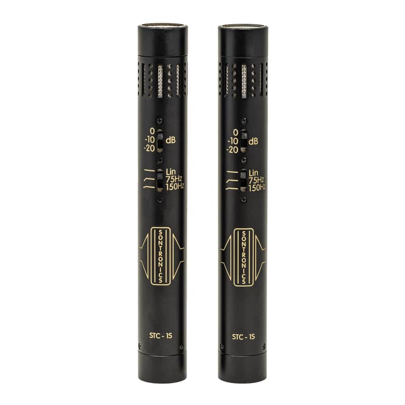 Sontronics STC-1S - Matched Stereo Pair of Condenser Microphones. Black image 1