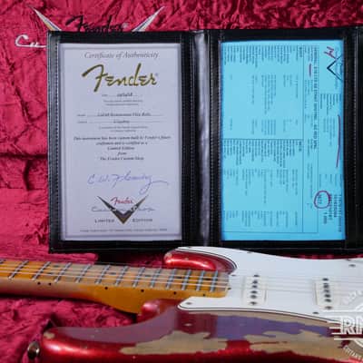 2018 Fender Custom Shop Limited Edition '68 Reissue Stratocaster Relic - Heavy Aged Red Sparkle image 11