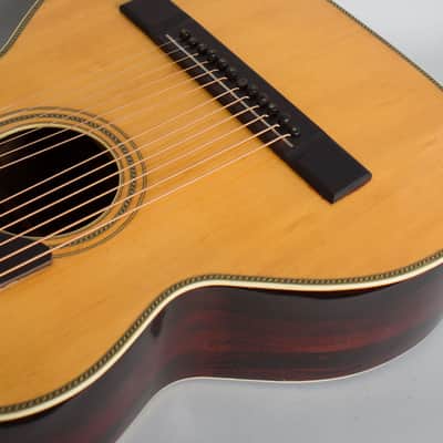Supertone #12E 650 1/4 Harp Guitar, most likely made by Harmony,  c. 1918, original canvas soft shell case. image 11