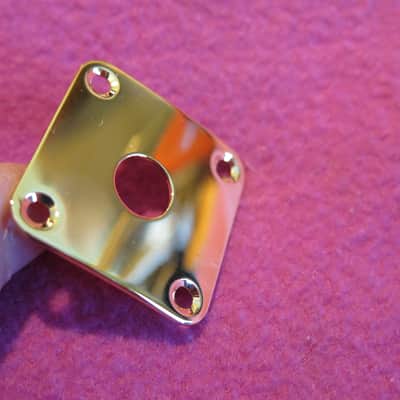 vintage Gibson NOS Les Paul Custom jack plate gold artist image 4