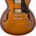 Mint Ibanez AS93FMVLS Artcore Expressionist Semi Hollow Electric Guitar Ebony F-board