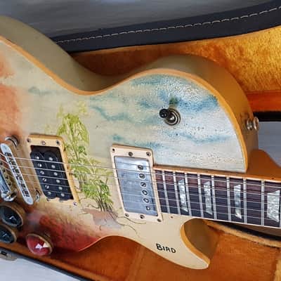 Vintage 1980 Gibson Les Paul Standard *Rare All Silver* USA Folk Art image 7