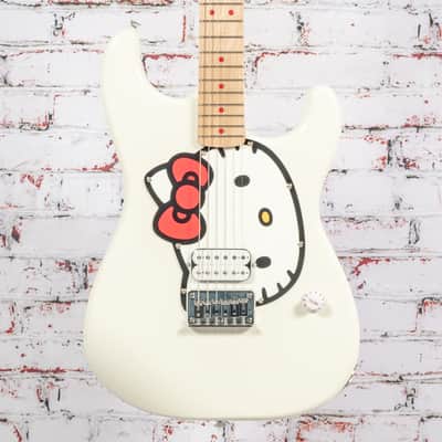 Squier by Fender x Hello Kitty - Stratocaster Electric Guitar - White - w/ Deluxe Hello Kitty Gigbag image 1