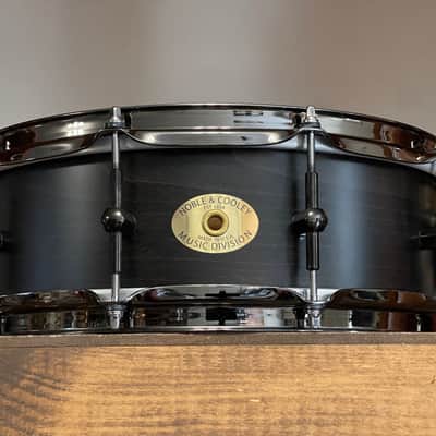 2015 Noble & Cooley 14" SS Classic Beech Solid Shell 5"x14 Snare Drum Transparent Black image 2
