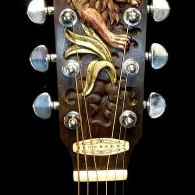Blueberry Handmade Grand Concert Guitar Songwriter Motif Built to Order image 7