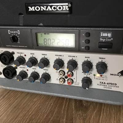 Monacor TXA-670CD - Portable Active PA Speaker System with Wireless Mic Receiver image 3