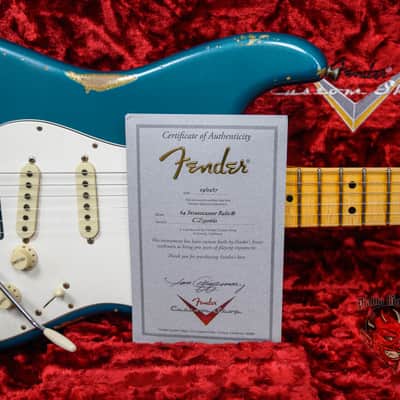 Fender Custom Shop 2017 Limited NAMM 64 Stratocaster Relic 2017 Ocean Turquoise Over Gold w/OHSC image 11