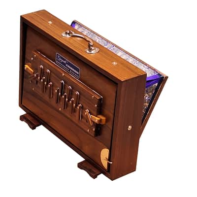 SHRUTI BOX~TEAK WOOD~ SIZE (15" X 10" X 3")~13 NOTES~440 Hz~CHANT~MANTRA~SHRUTI~WITH BAG image 7