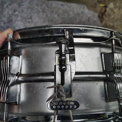 Ludwig No. 404 Acrolite 5x14" 8-Lug Aluminum Snare Drum with Keystone Badge 1963 - 1969 - Matte Aluminum image 8