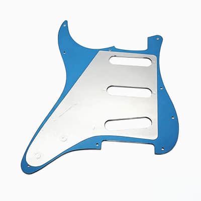 Standard Stratocaster SSS Electric Guitar Pickguard Start Pickguard Scratch Plate for Fender USA/Mexican Model Style 11-Hole (Silver Mirror) image 4