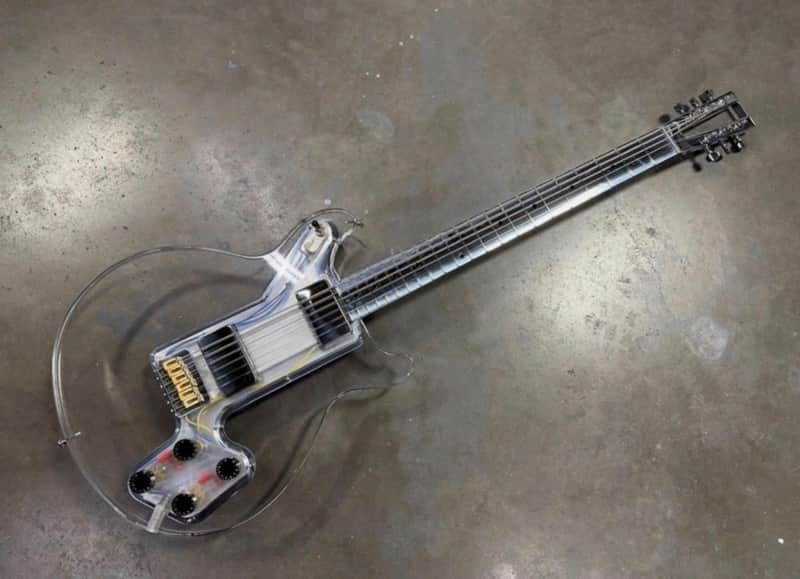 Electrical Guitar Company Aaron Turner 27.5 Baritone 2023 - Polished aluminum neck and polished acrylic body image 1