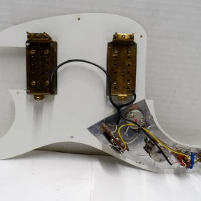 Ibanez Loaded Pickguard (2) V2 Humbuckers Pickups Double Cream White Bobbins like DiMarzio Super Distortion MIJ 80s Vintage removed from a 1982 Sky Blue Blazer BL470SB Guitar image 2