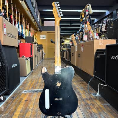 Fender Custom Shop La Cabronita Especial Relic Electric Guitar Aged Black w/Hard Case image 6