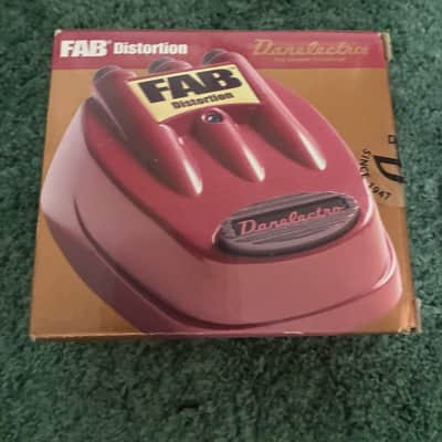 Danelectro Fab distortion pedal mini 2000’s - Maroon image 3