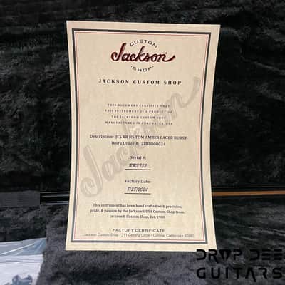 Jackson Custom Shop Randy Rhoads HS Electric Guitar w/ Case-Amber Lager Burst image 19