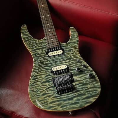 Suhr Custom Modern Mahogany Trans Blue Denim Quilt Top 2010 image 2