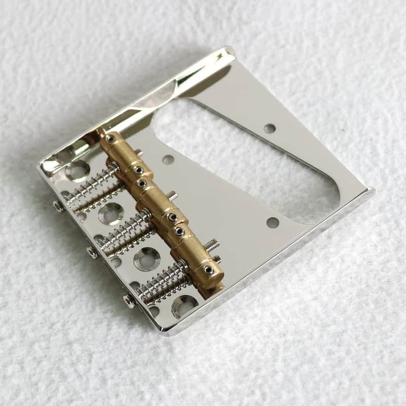 Left Handed Tele Telecaster Style Guitar Vintage Ashtray Bridge with Brass Saddles image 1