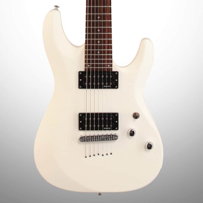 Schecter C-7 Deluxe Electric Guitar, Satin White image 1