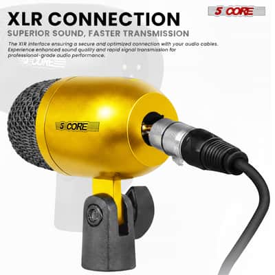 5 Core Conga Mic Snare Tom Set Professional XLR Cardioid Unidirectional Instrument Microphone Kit image 7