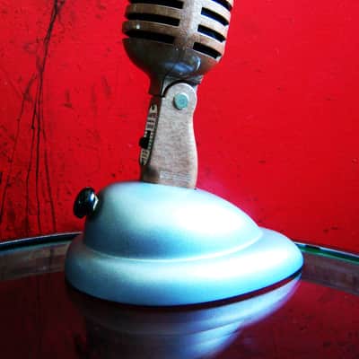 Vintage RARE 1950's Ampro 18502 / E.V 950 crystal microphone w Shure S-36 stand image 8