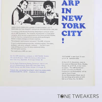 ARP 2500 Ad See The ARP in New York City! Synthesizer PRO VINTAGE SYNTH DEALER