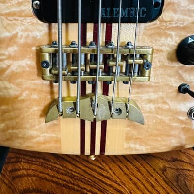 Alembic Spoiler SMB 5-String Bass 1989 - 5A Quilted Maple Top image 5