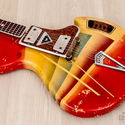 1960s Wandré Rock Oval Vintage Aluminum Neck Guitar w/ Case, Italy image 11