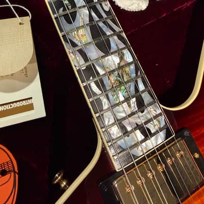 Video! 2016 Gibson Custom Shop Crimson Division Ultima '58 Explorer Custom w/ Flame Inlay on Neck,Flame Top and Binding image 6