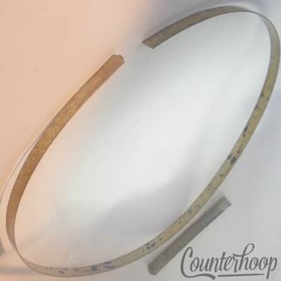 Slingerland Silver Glass Glitter/Sparkle Bass Drum Hoop/Rim Inlay Wrap 1/2" 39" image 2