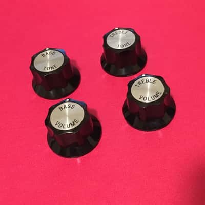 VOLUME & TONE KNOBS FOR RICKENBACKER 4001 4003 BASS GUITAR 360 push on