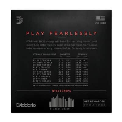 D'Addario NYXL1238PS Nickel Wound Pedal Steel Electric Guitar Strings 12-38 image 2