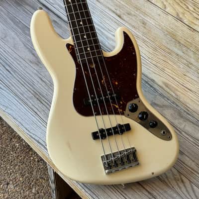 2015 Fender American Standard Jazz Bass V - Olympic White image 1